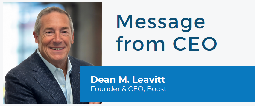 Message from CEO Dean M. Leavitt